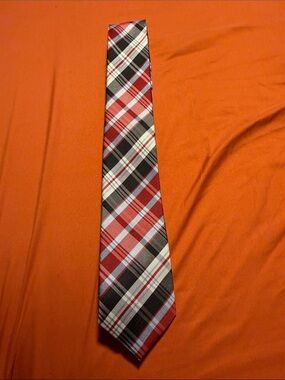 Classic Red Plaid Men's Tie